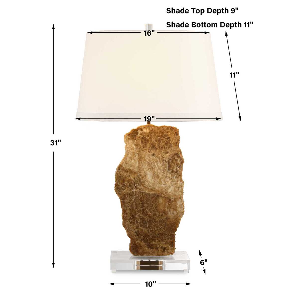 Slice Table Lamp - Latte Onyx