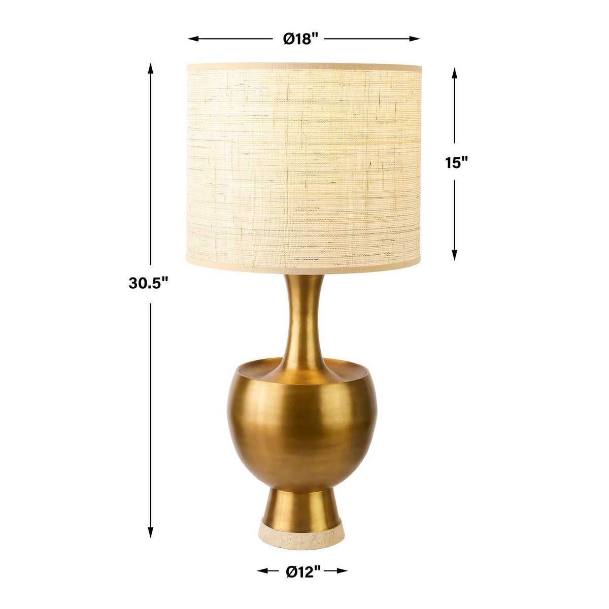 Brass Vessel Table Lamp