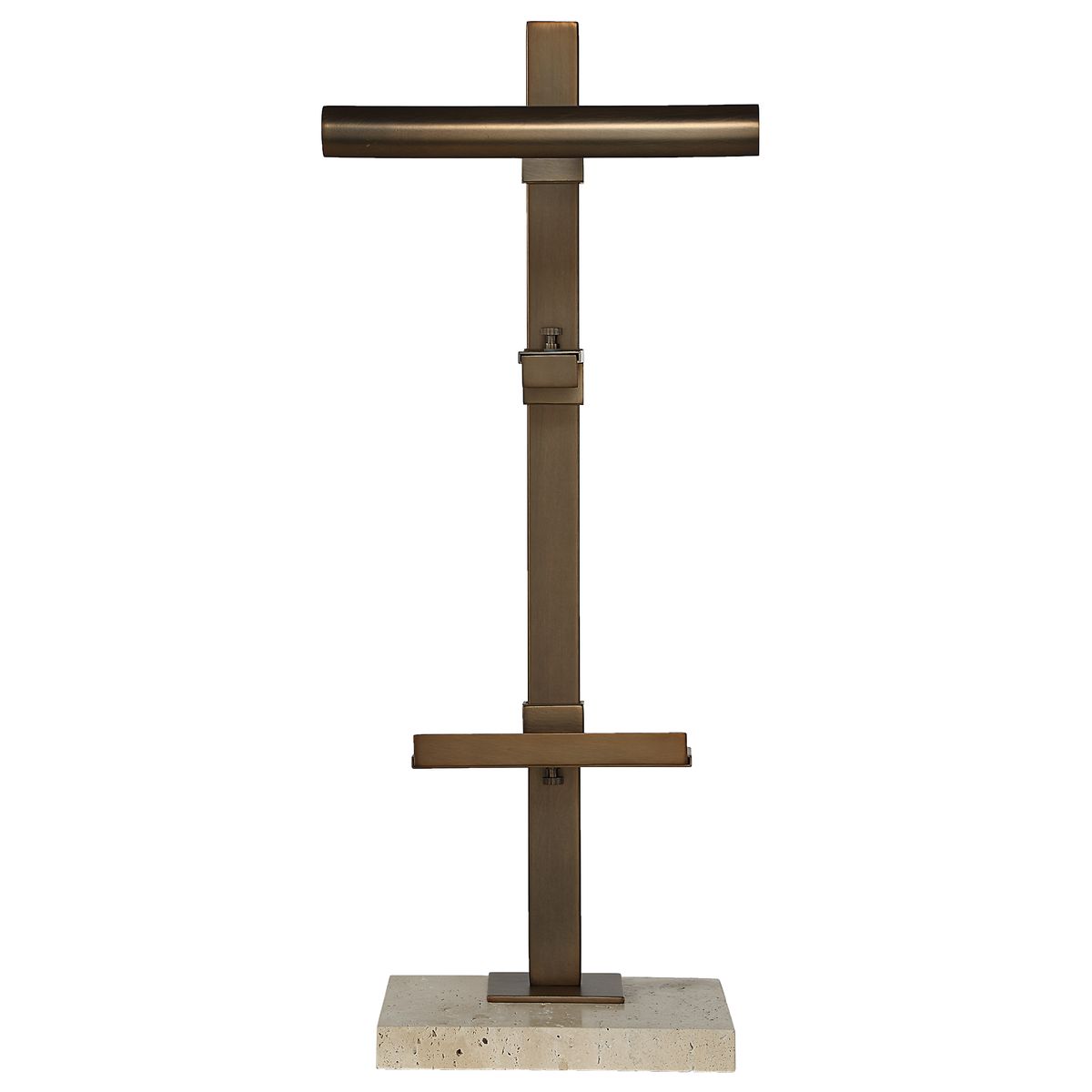 Lean On Me Lighted Easel - Travertine/Bronze