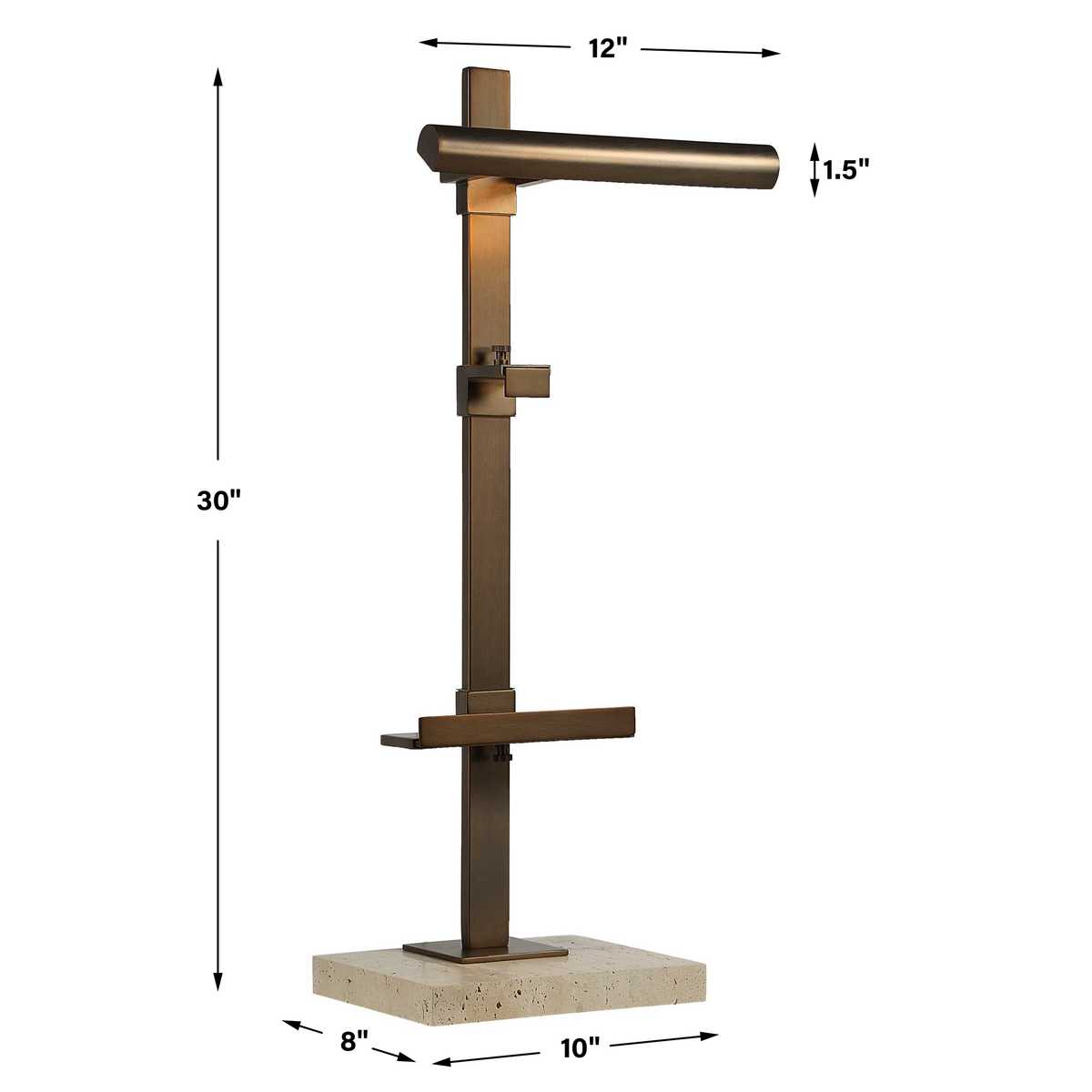 Lean On Me Lighted Easel - Travertine/Bronze