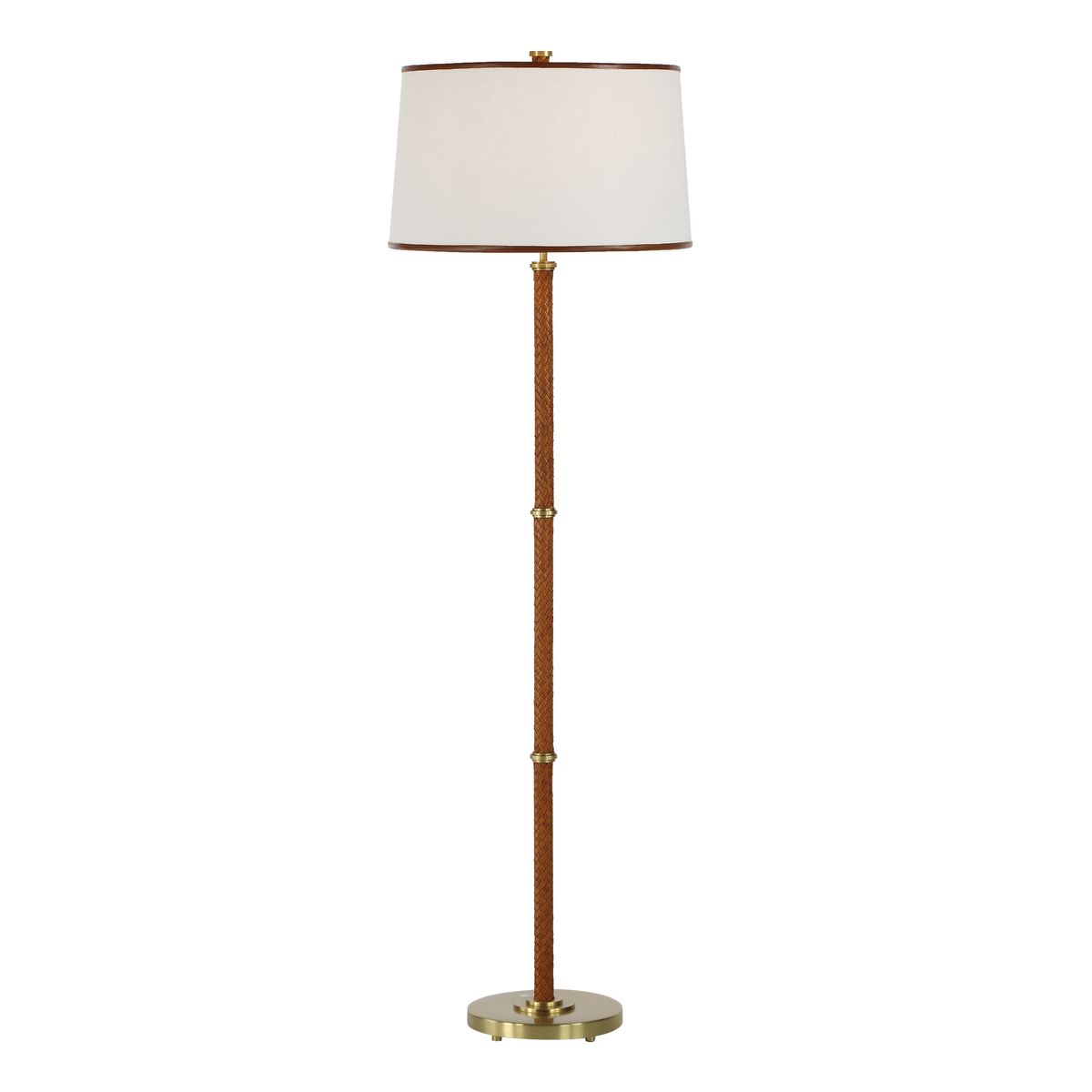 Braided Leather Floor Lamp