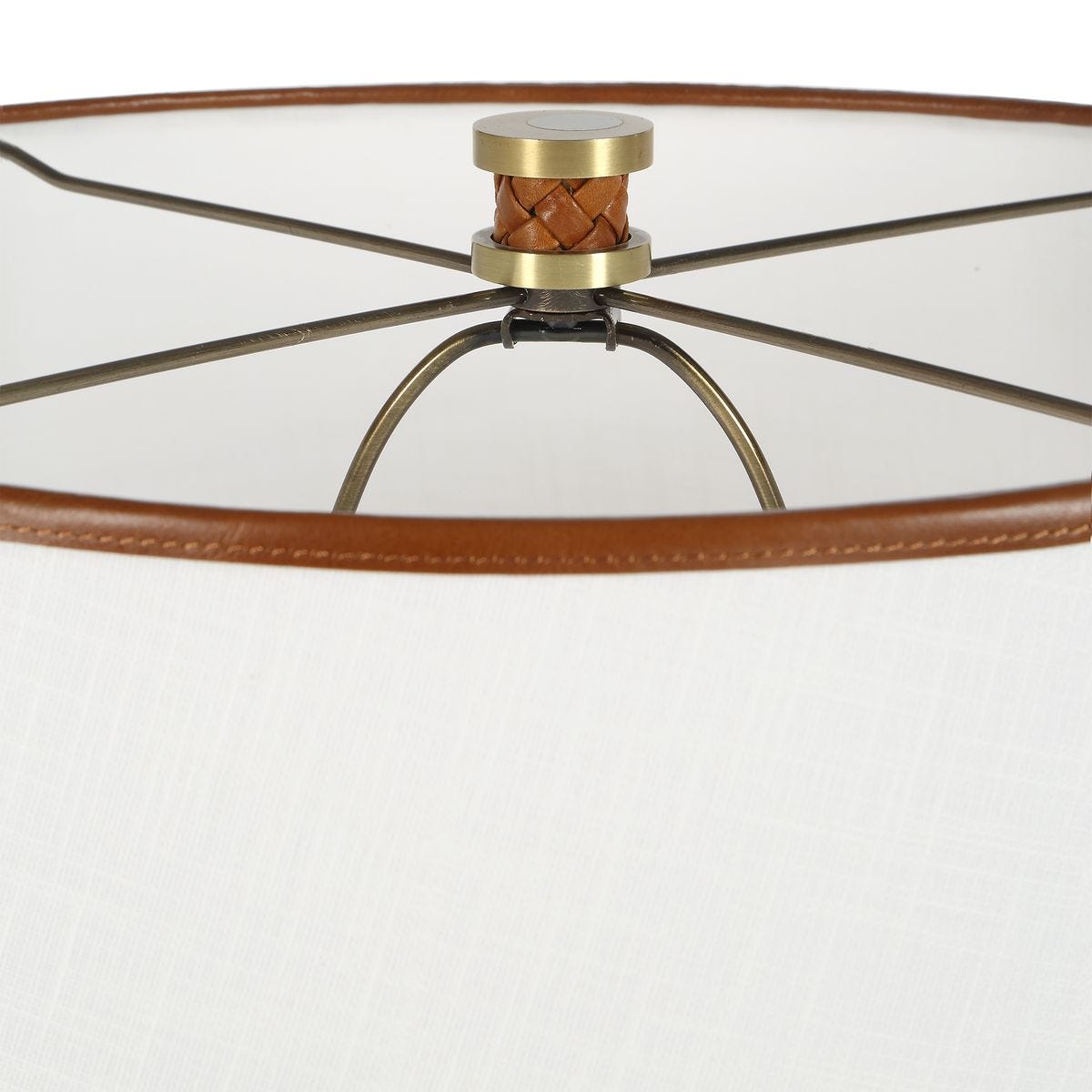 Braided Leather Floor Lamp