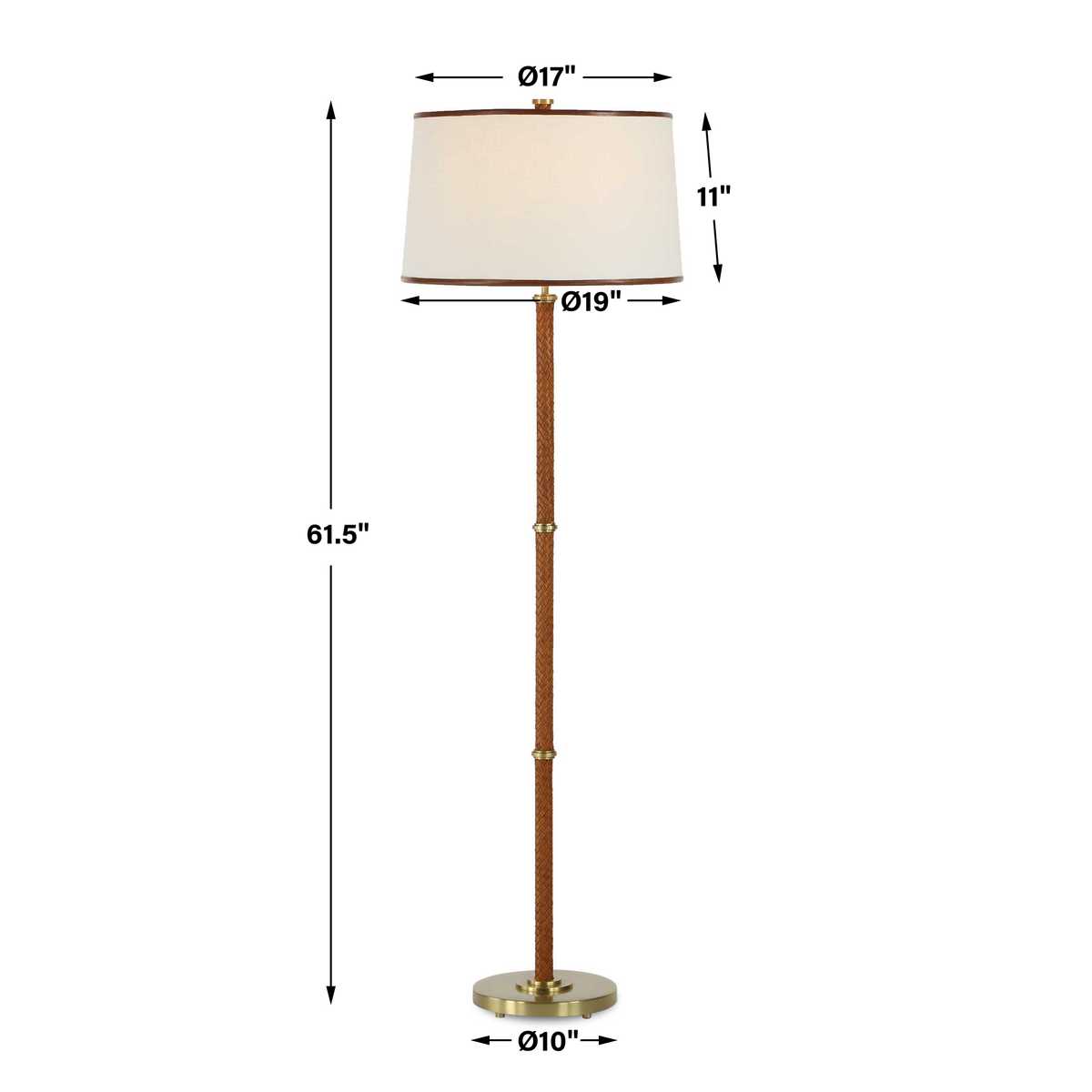 Braided Leather Floor Lamp