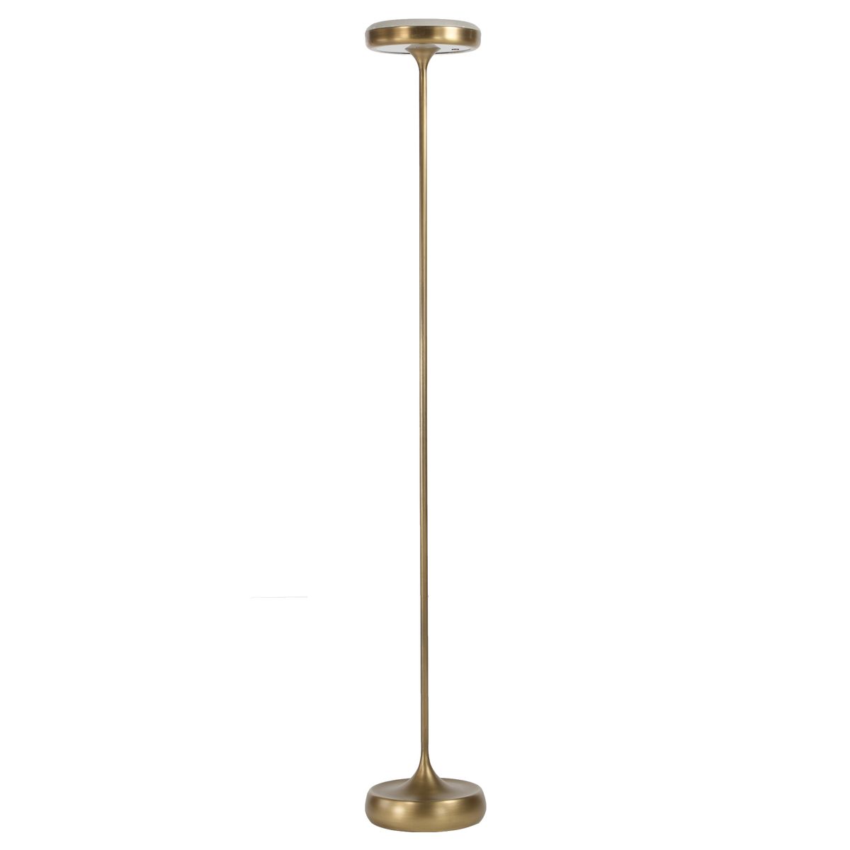 Flat Top Floor Lamp - Brass