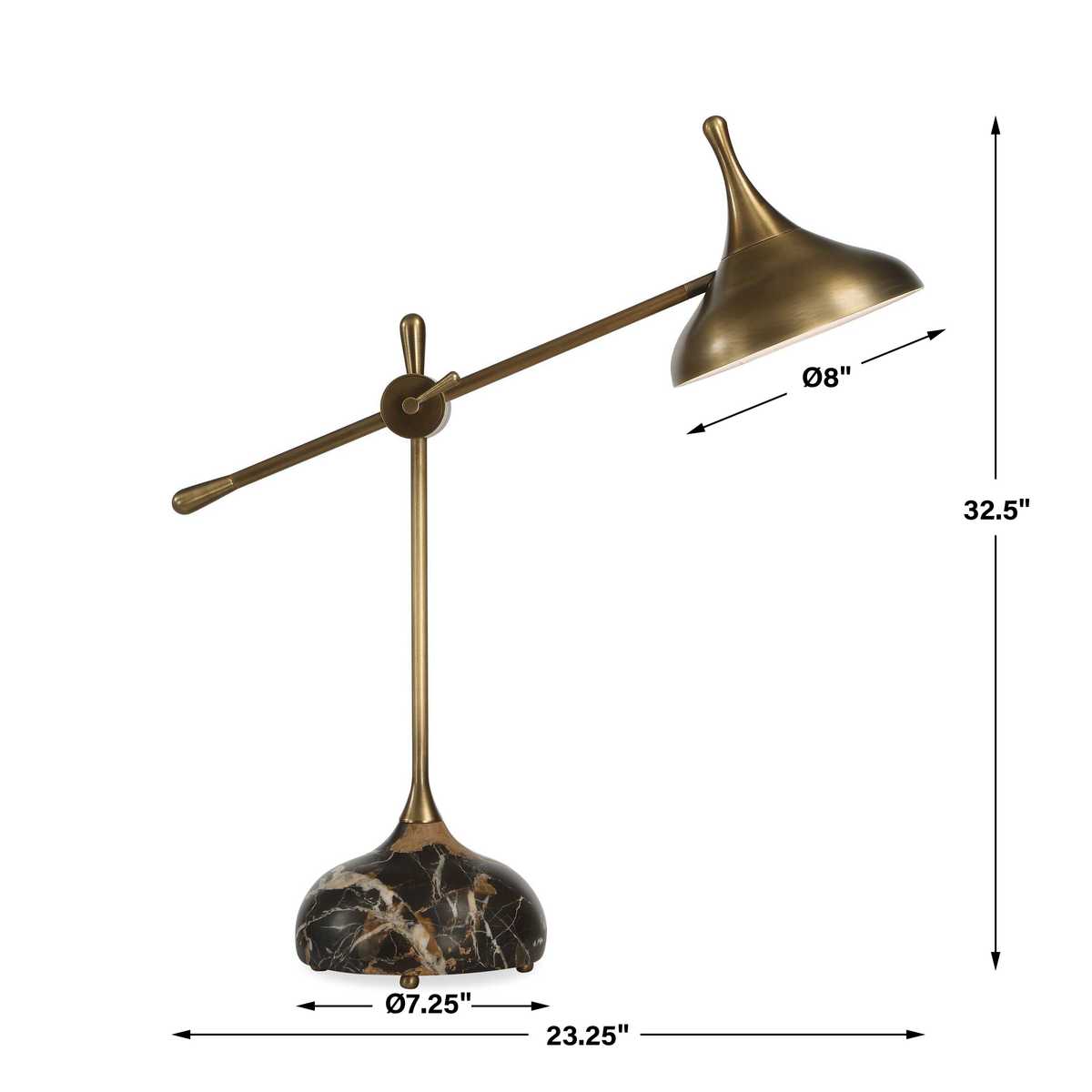 Kiss Adjustable Arm Desk Lamp - Michelangelo Marble