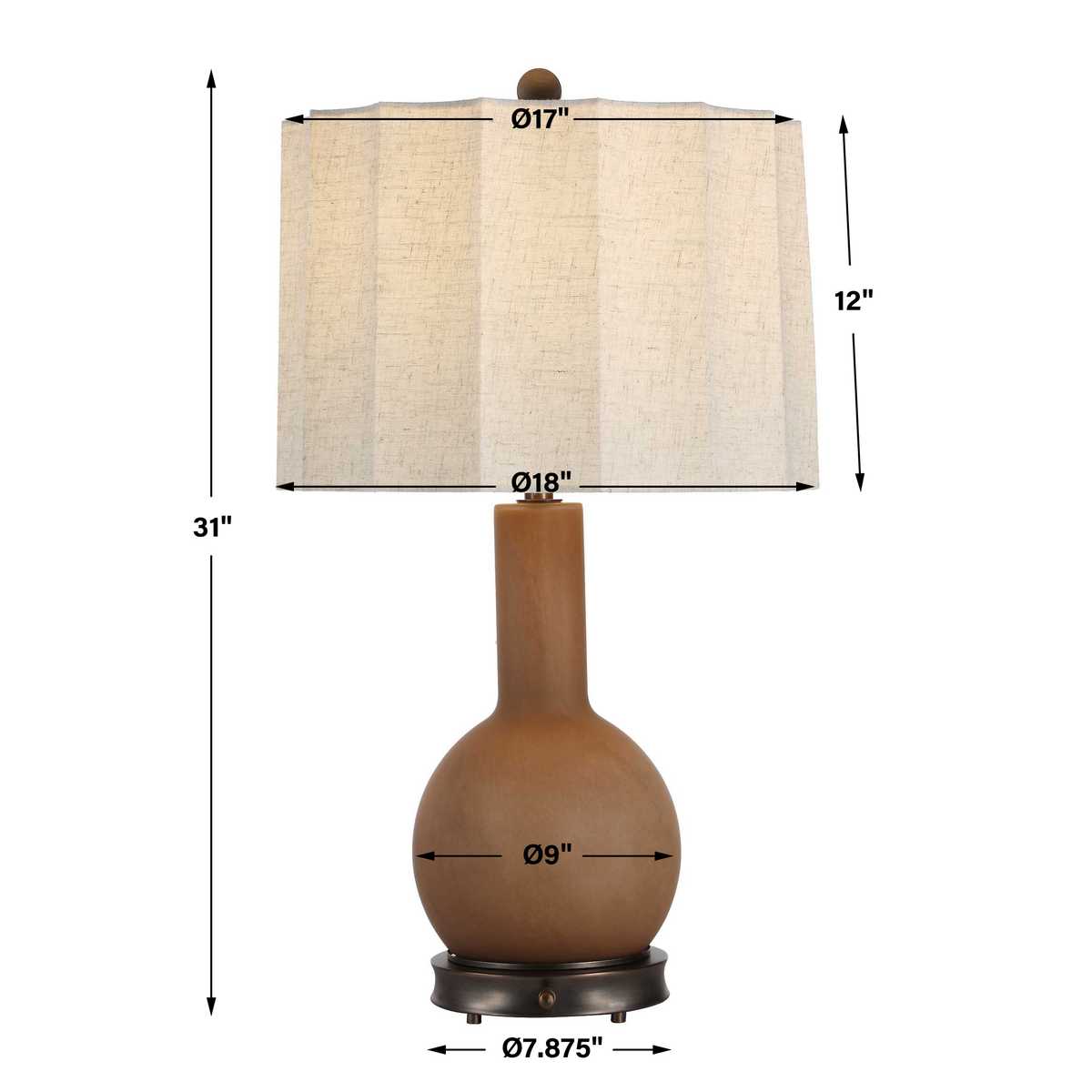 Light Hearted Table Lamp - Smoky Alabaster