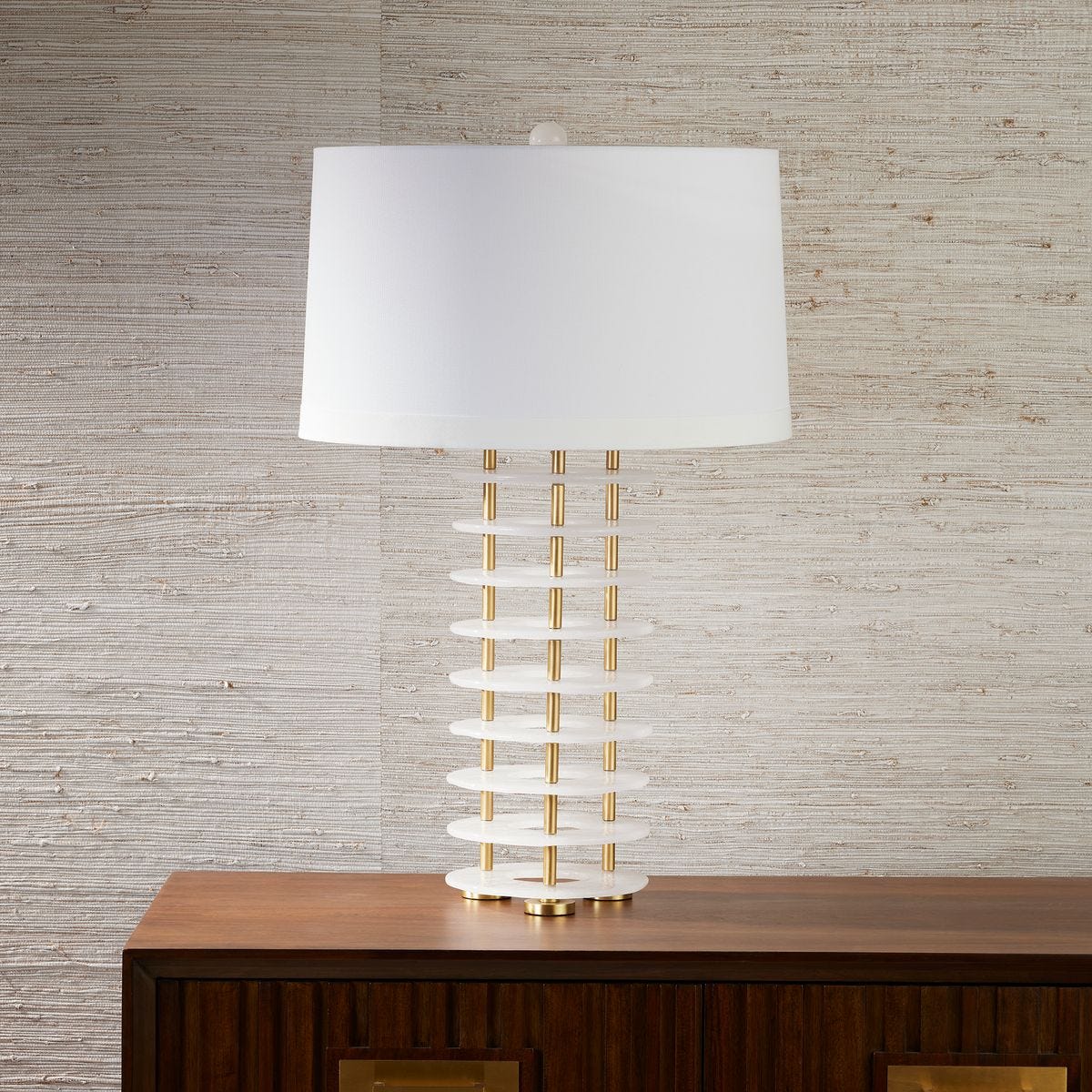 Glass Pillar Table Lamp