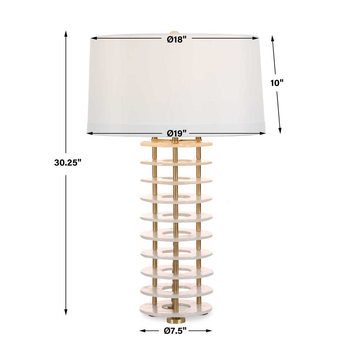 Glass Pillar Table Lamp