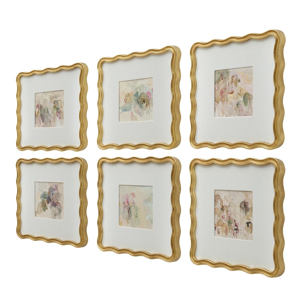 Garden Mist Framed Canvases, S/6