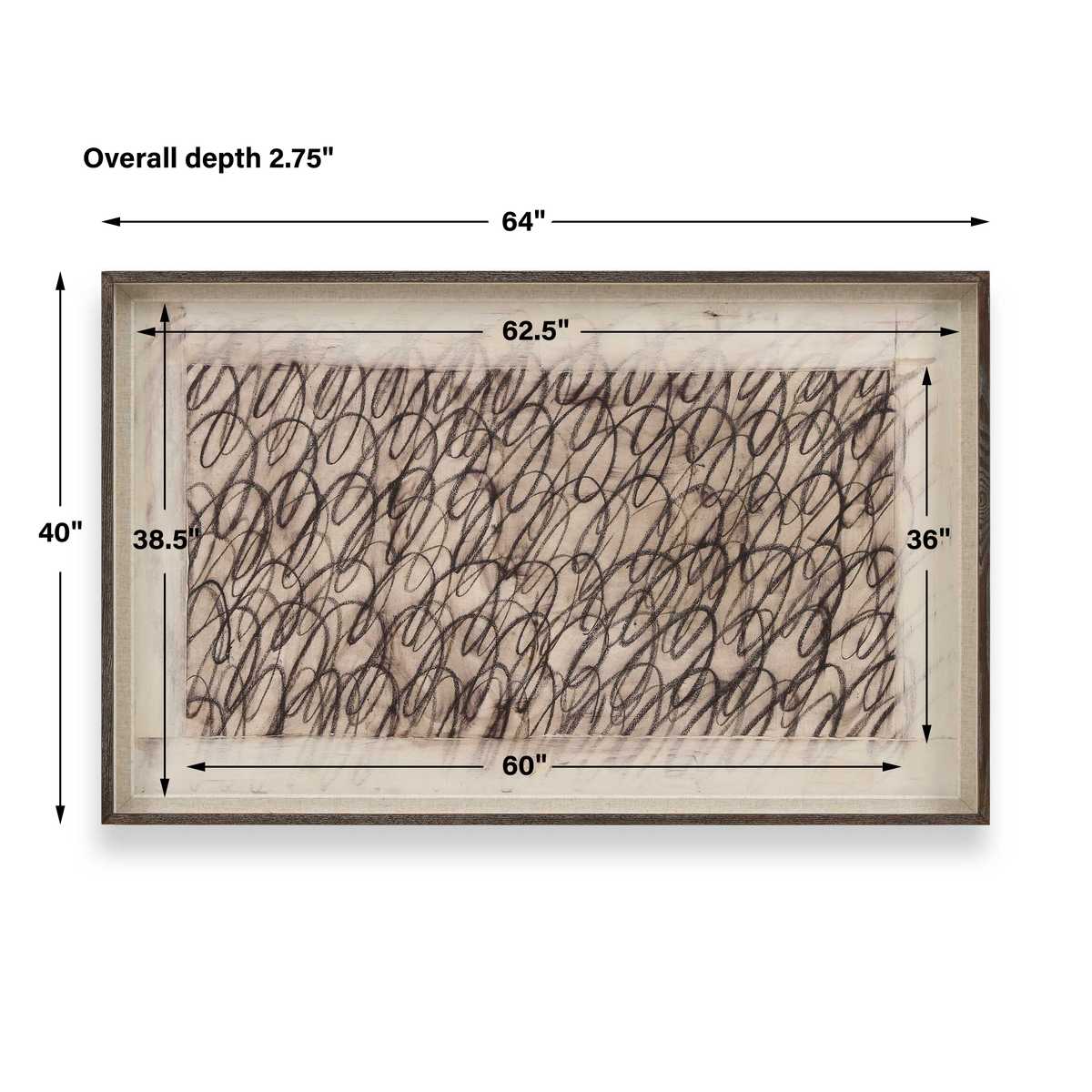 Cursive Framed Canvas