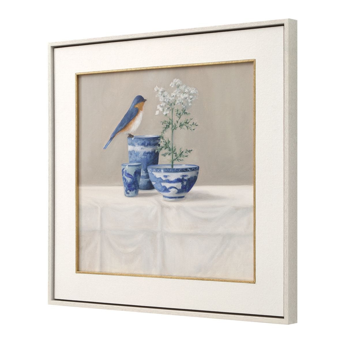 Delft Bird Framed Canvas