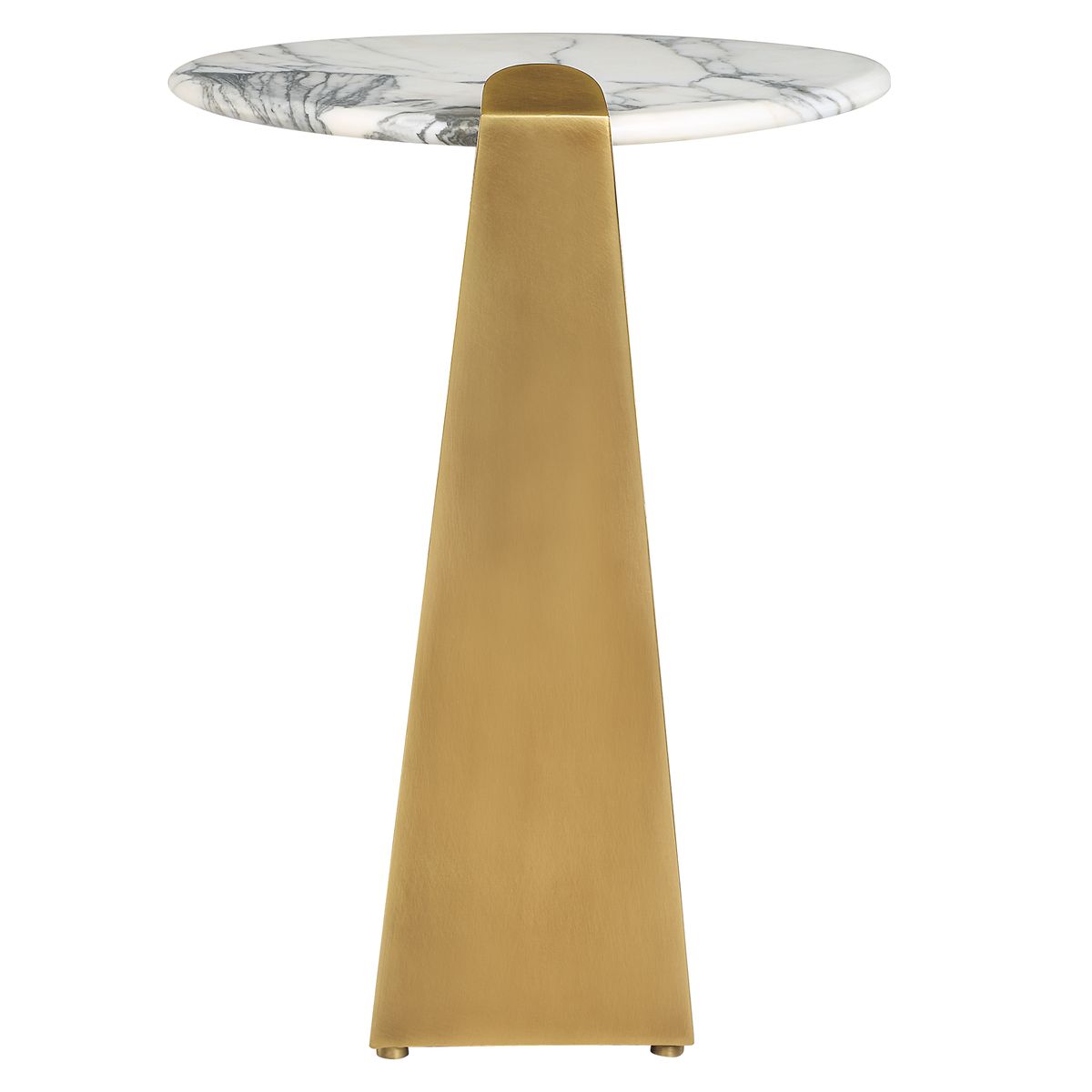 Strum Accent Table - Arabescato Marble
