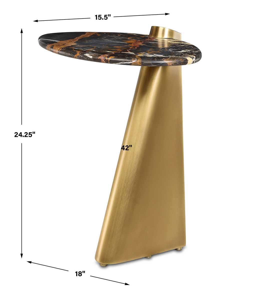 Strum Accent Table - Michelangelo Marble