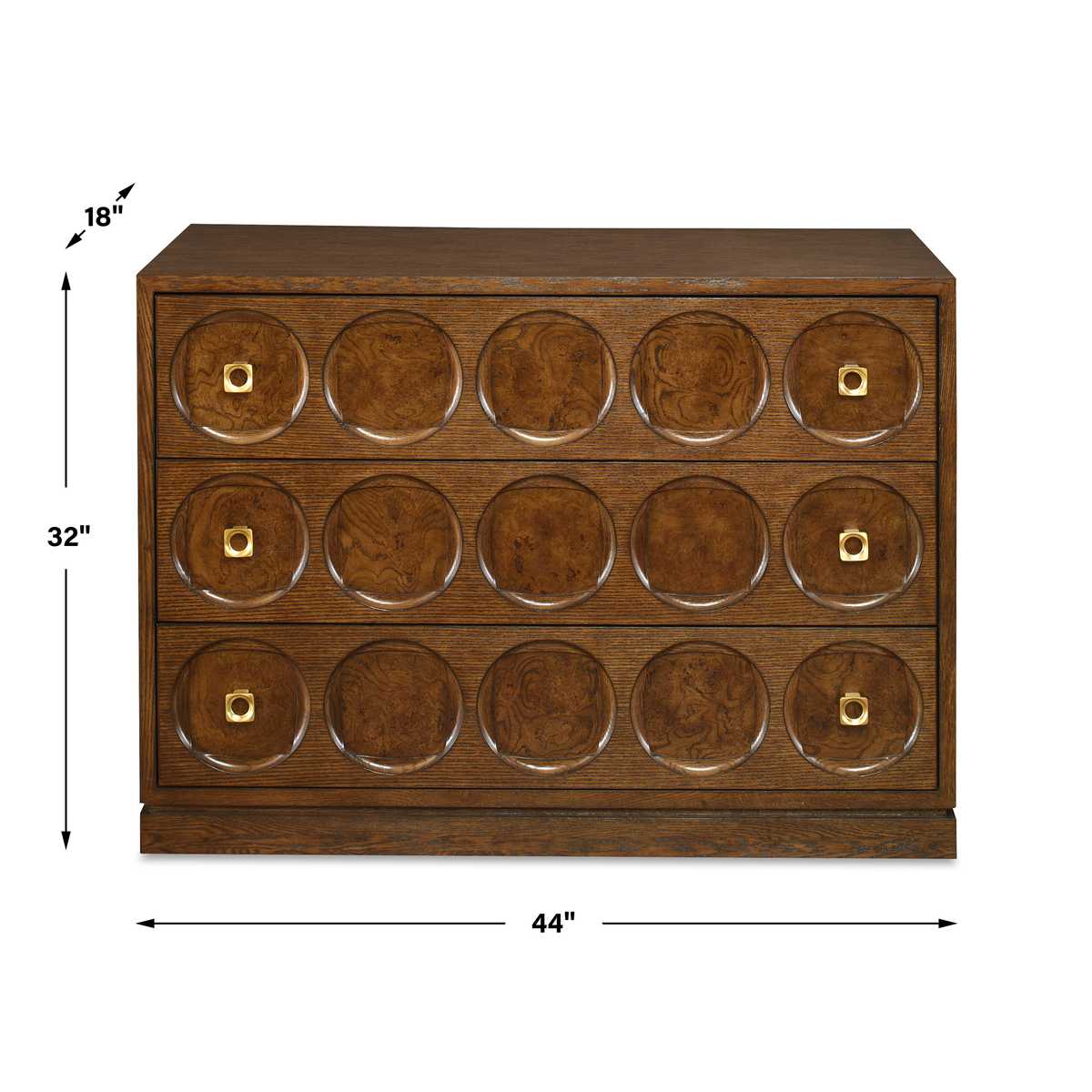 Roundabout 3 Drawer Chest - Cocoa Brown