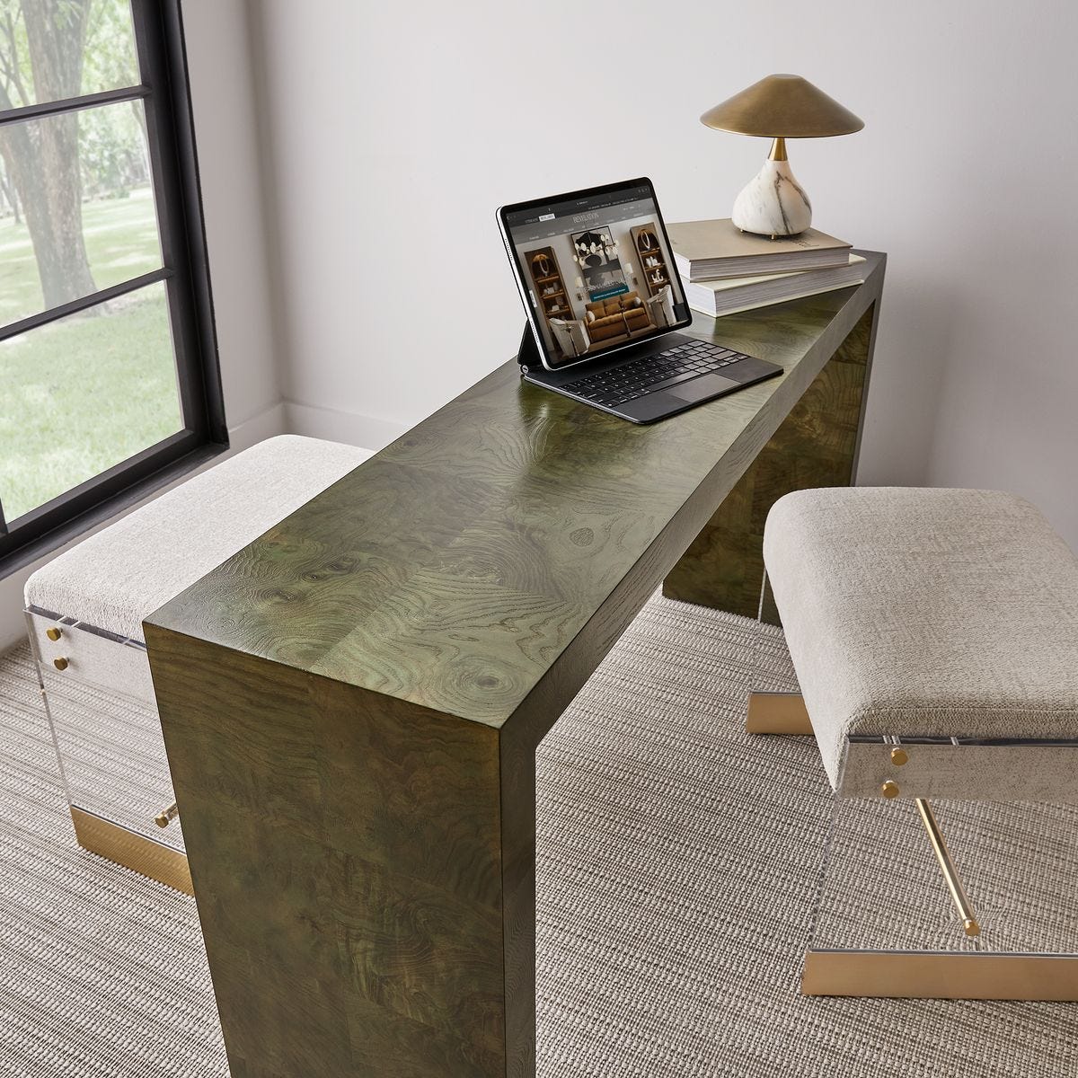 Ingrain Console Table - Olive