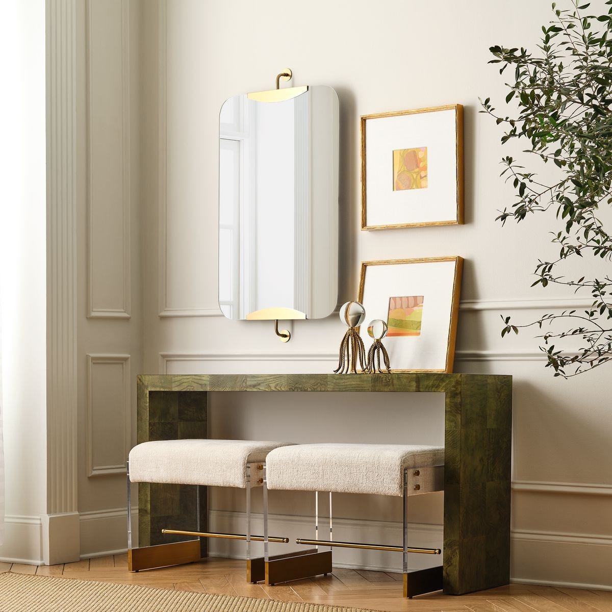 Ingrain Console Table - Olive