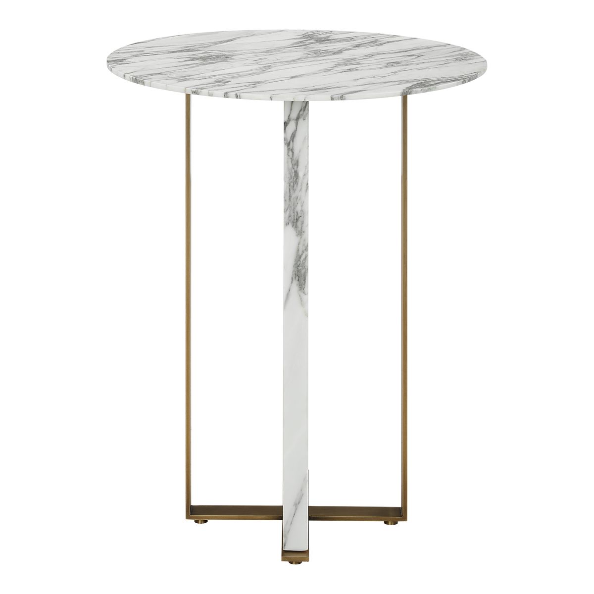 Joist Accent Table - Arabescato Marble