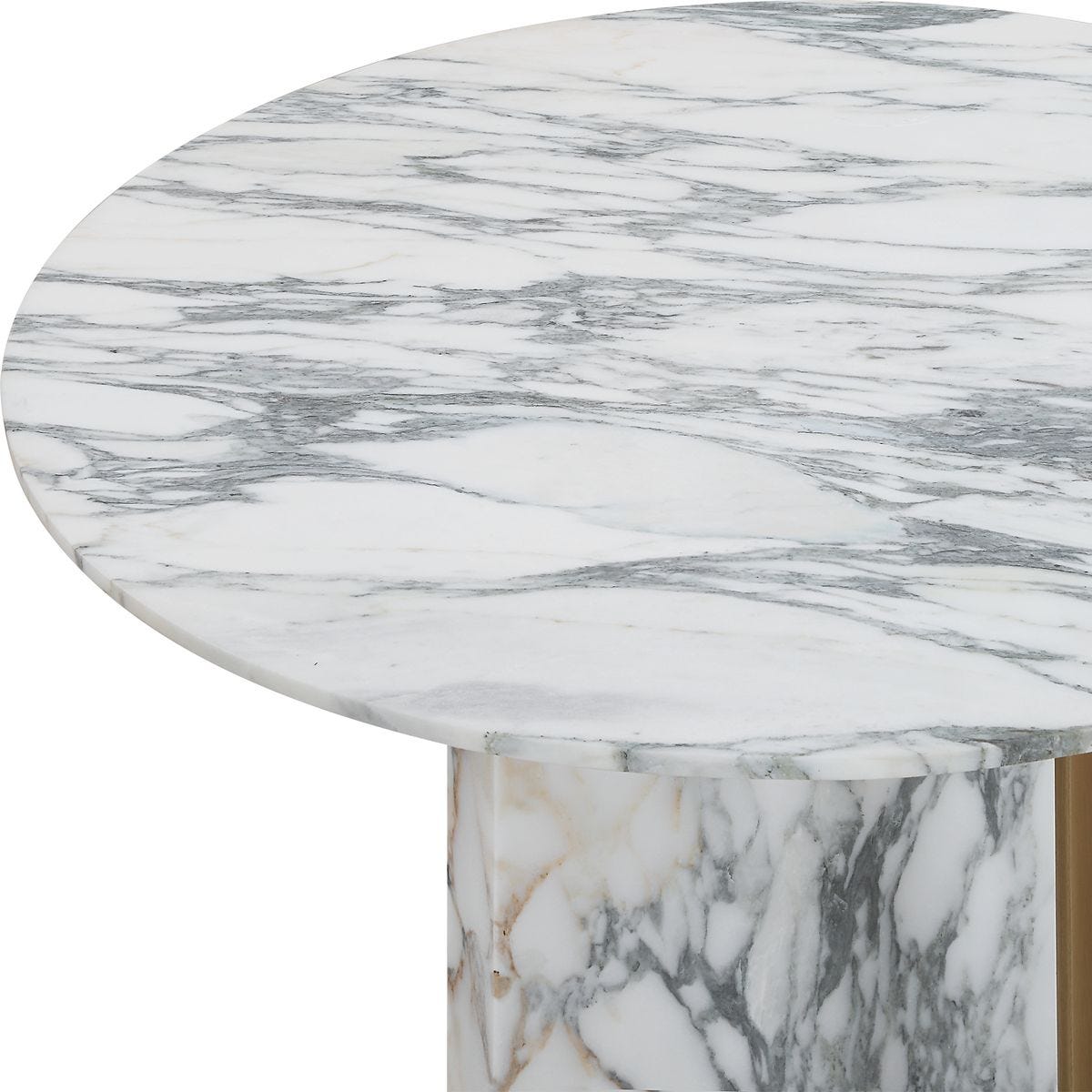 Joist Accent Table - Arabescato Marble