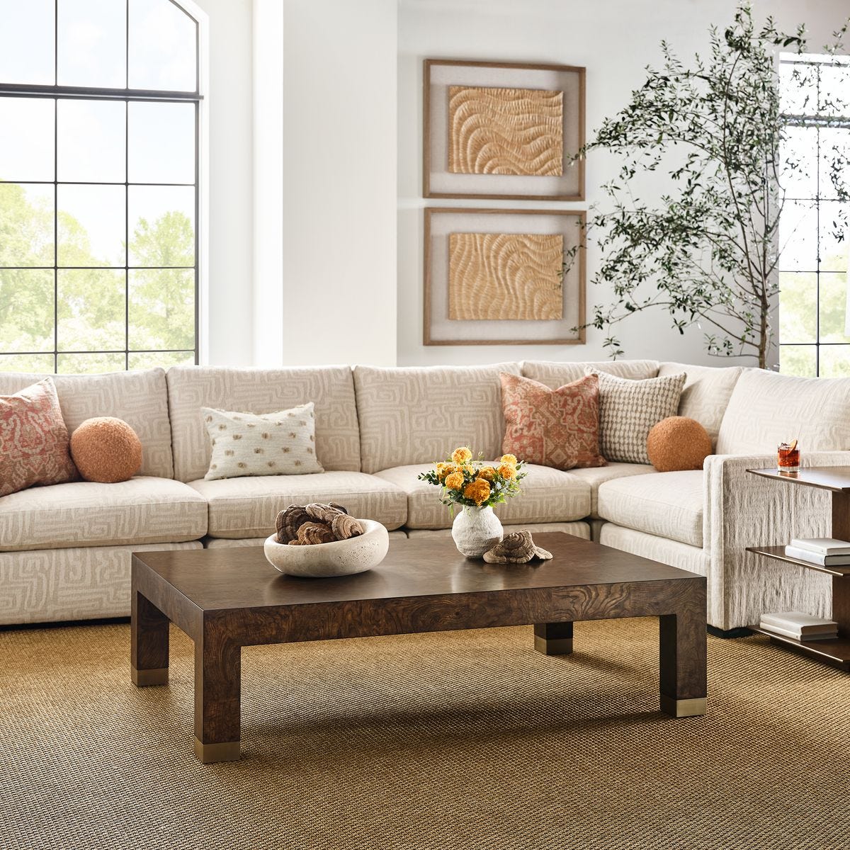 Ingrain Coffee Table - Cocoa Brown