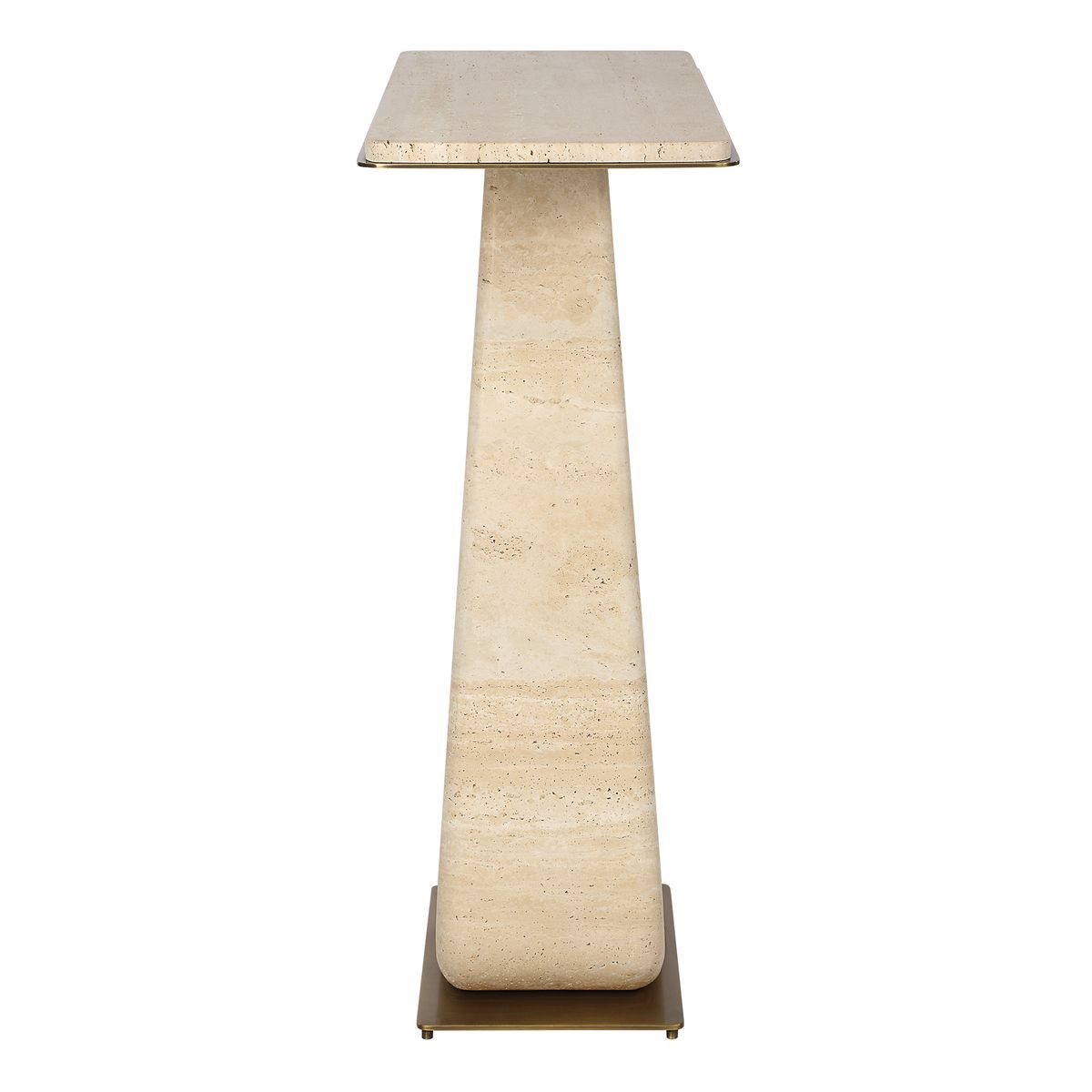 About Turn Console Table - Travertine