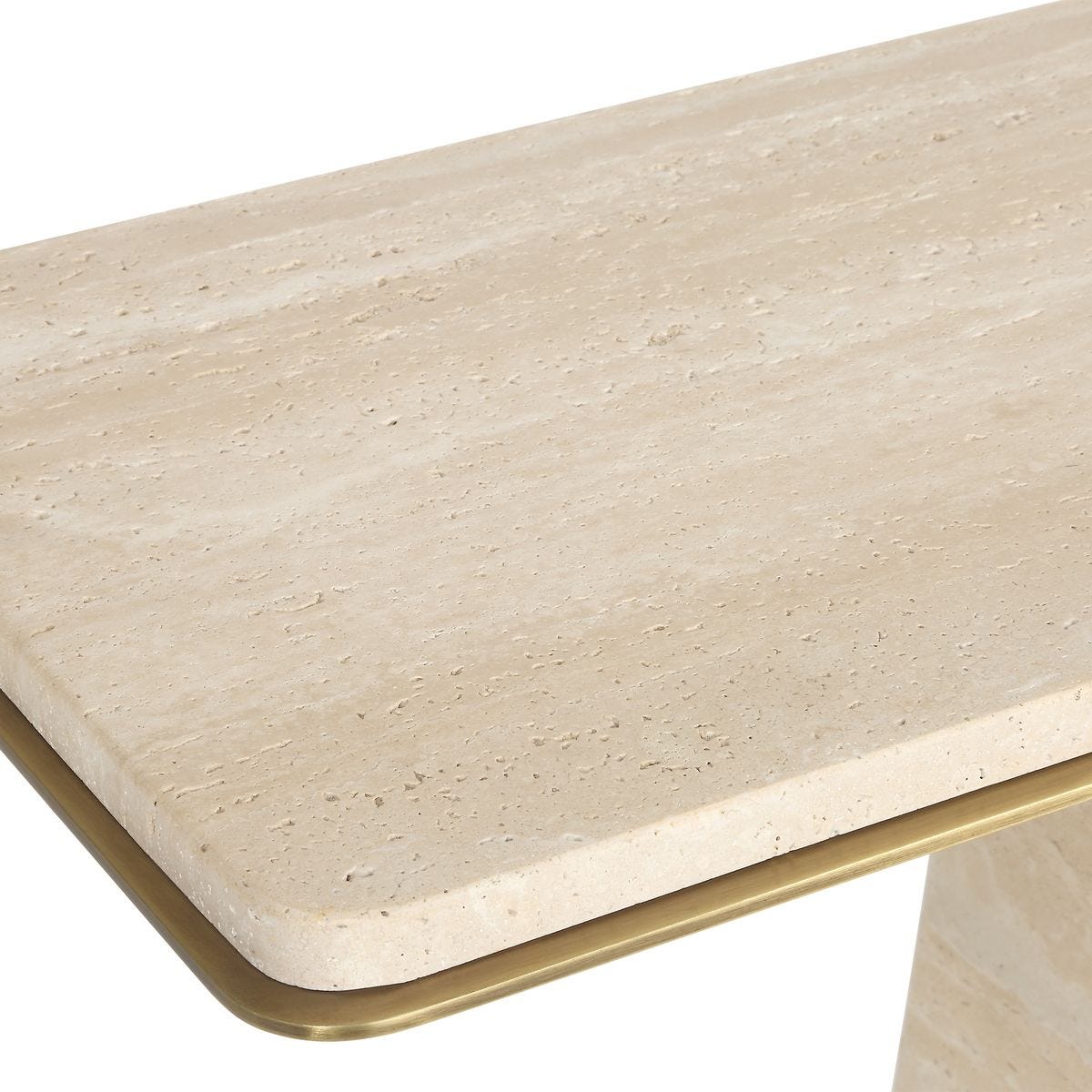 About Turn Console Table - Travertine