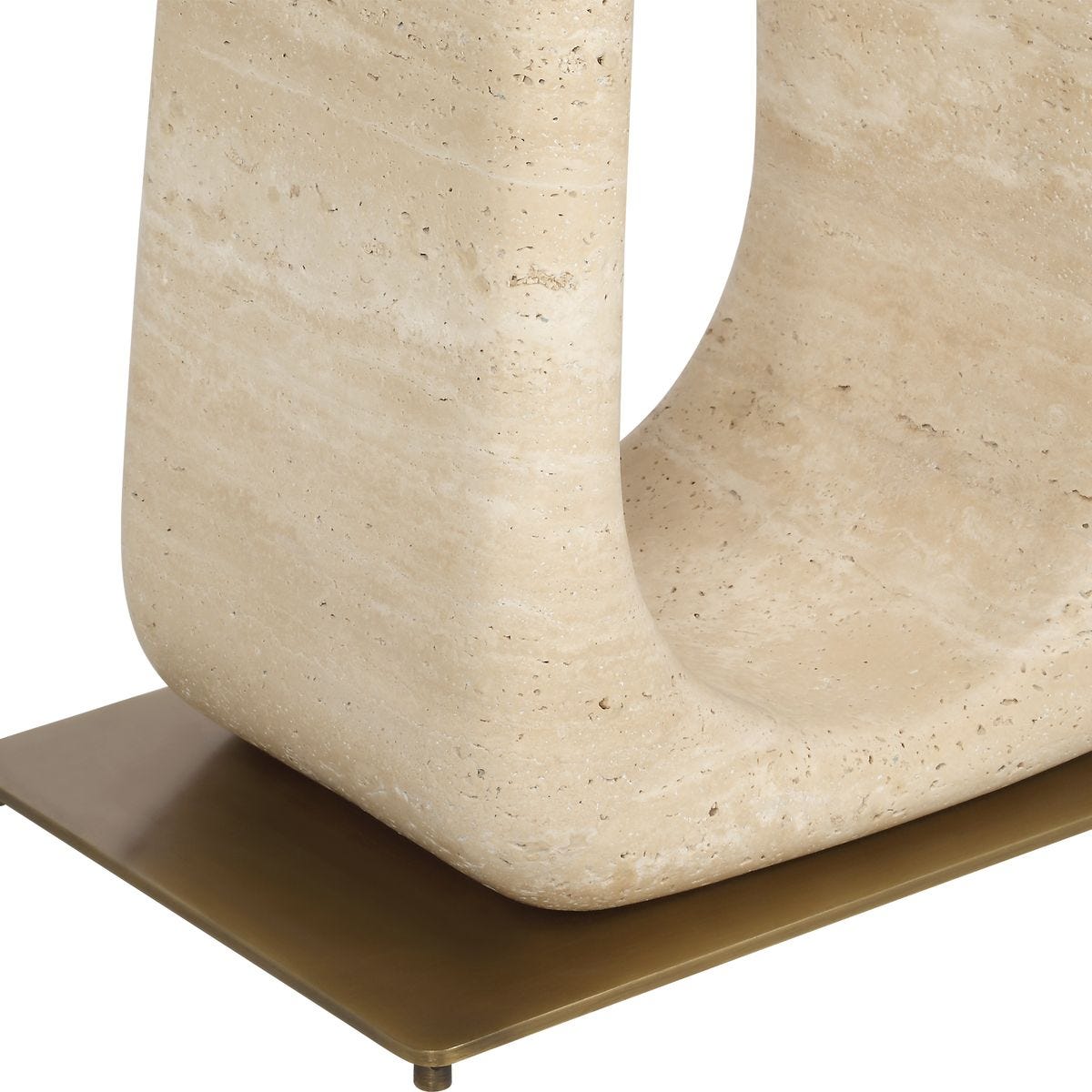 About Turn Console Table - Travertine