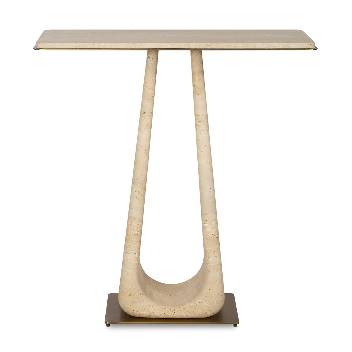 About Turn Console Table - Travertine