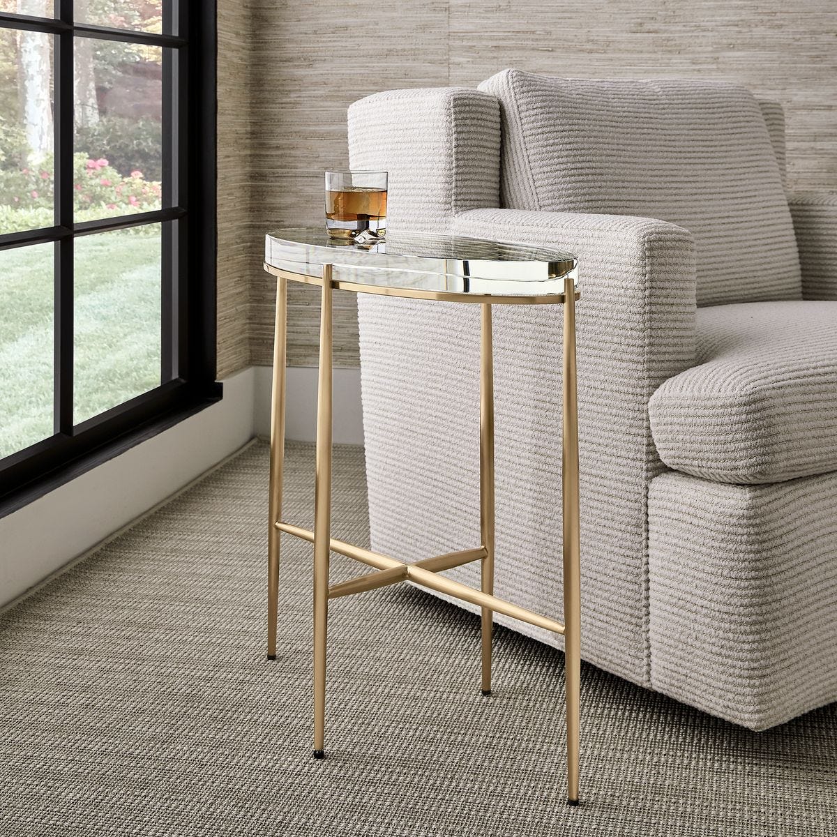 Crystal Clear Accent Table - Oval
