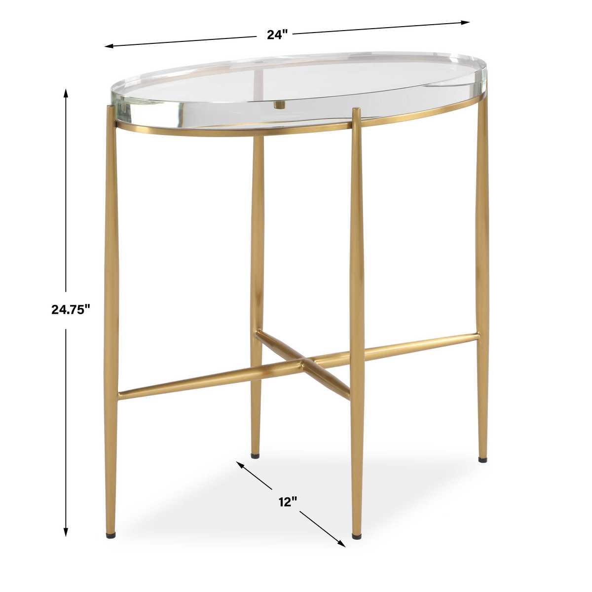 Crystal Clear Accent Table - Oval
