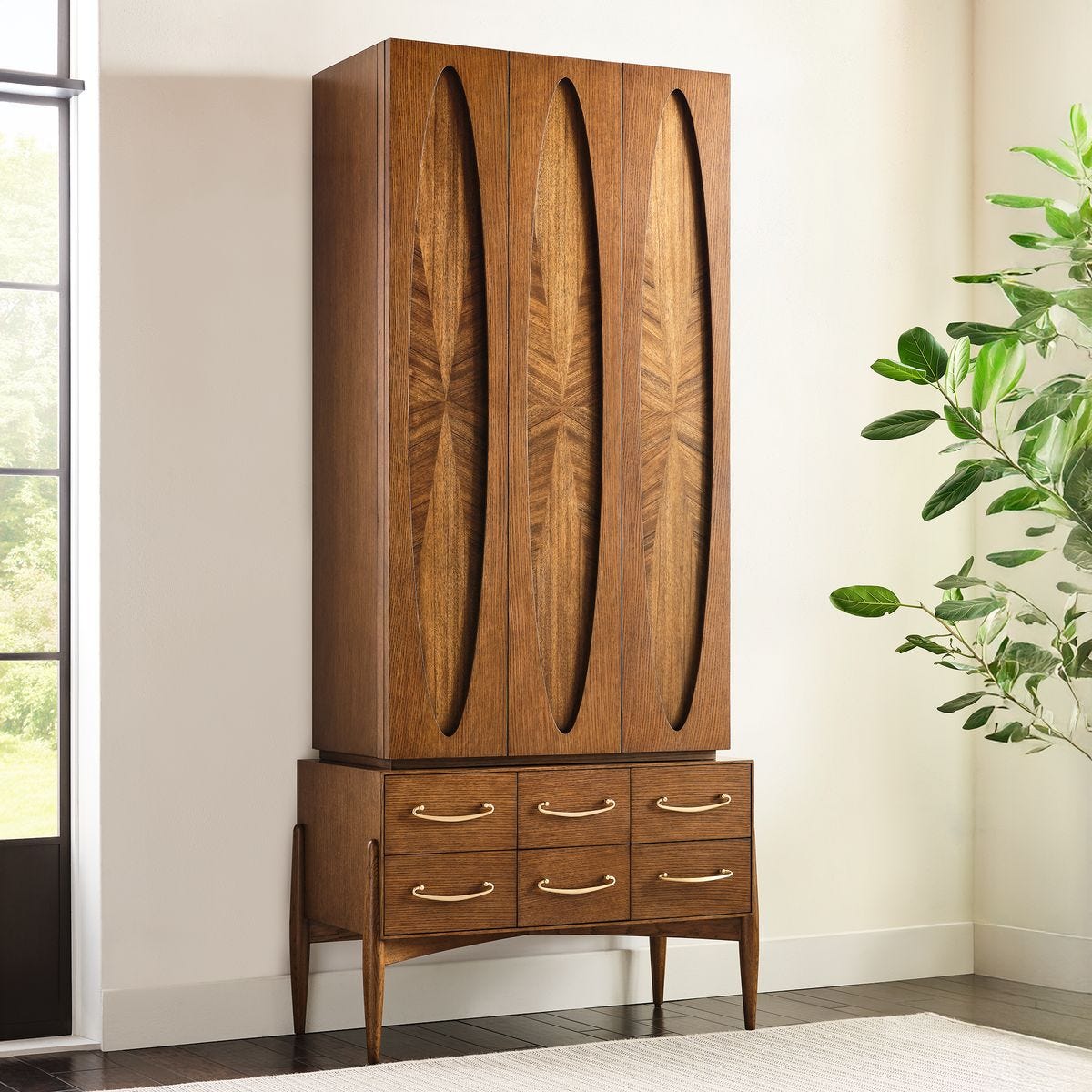 Tiger Eye Tall Cabinet, 2 CARTONS