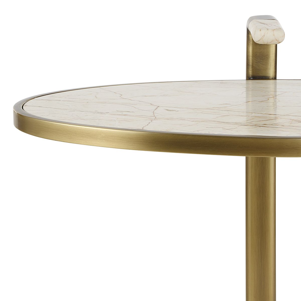 Marbled Pull Up Accent Table