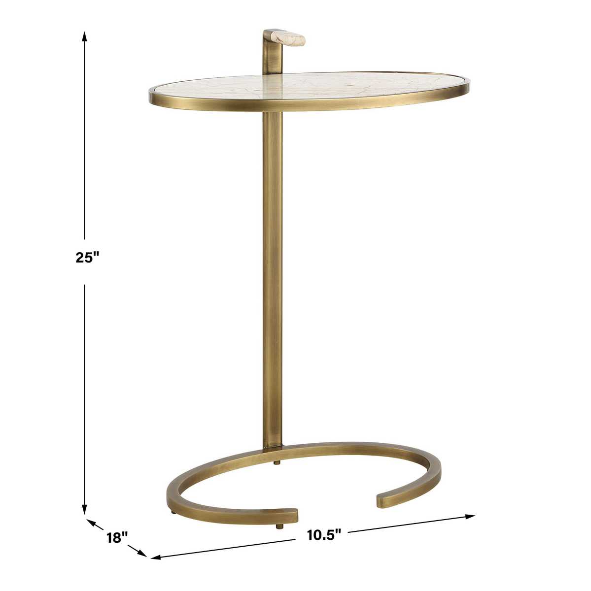 Marbled Pull Up Accent Table