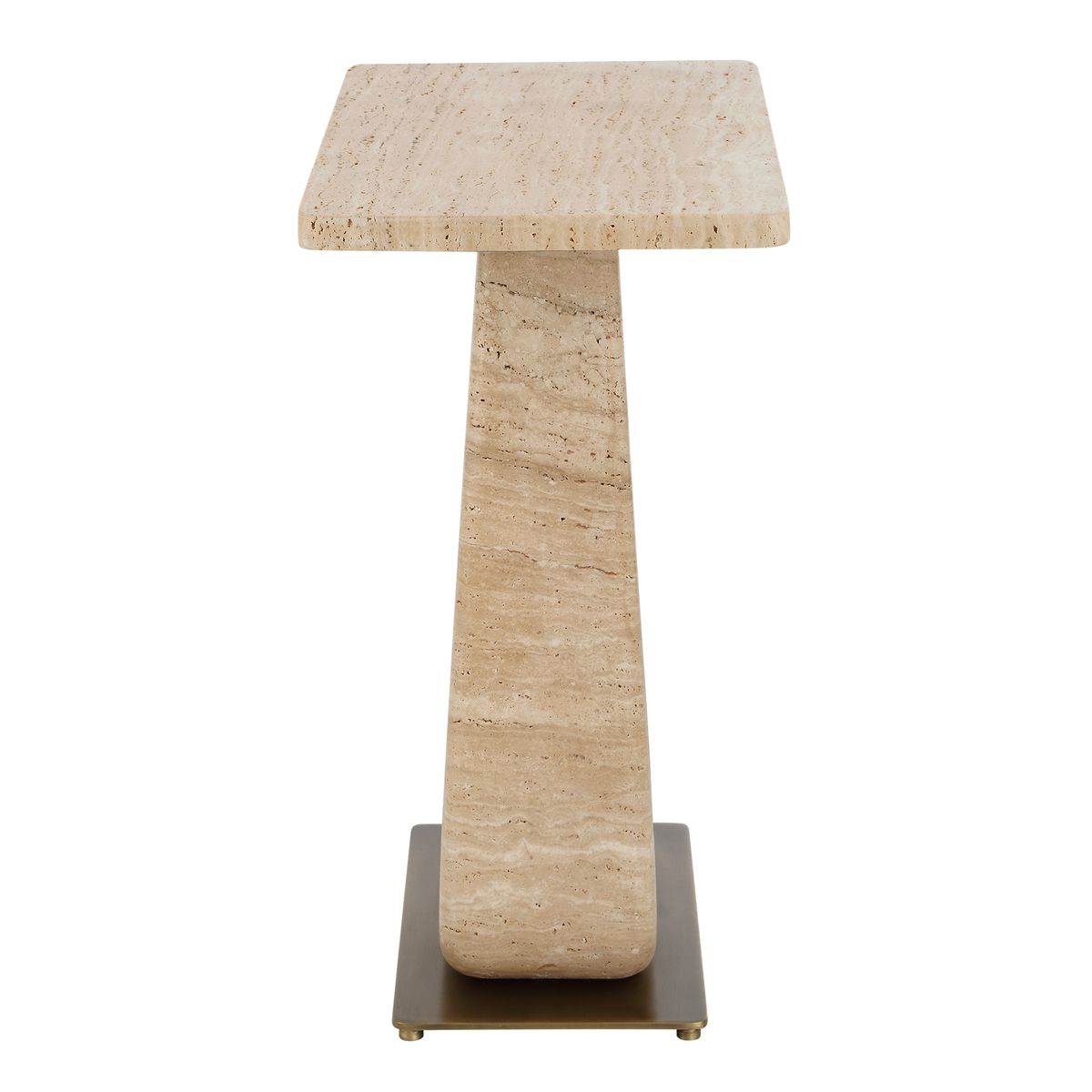 About Turn Side Table - Travertine