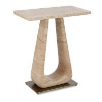 About Turn Side Table - Travertine