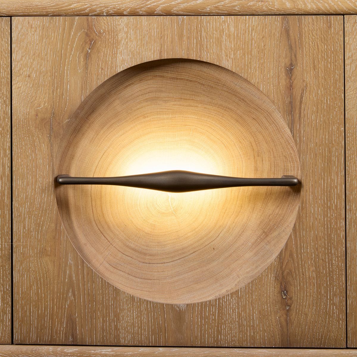 Forest Rings Lighted 3 Door Cabinet