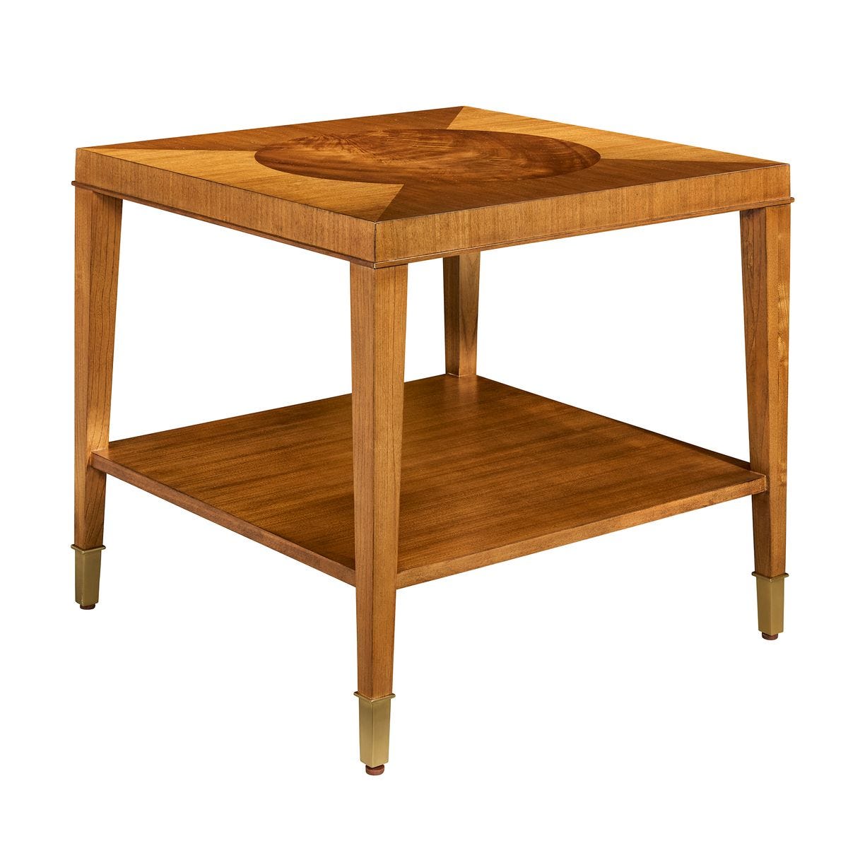Marquetry Side Table - Medium Golden Brown