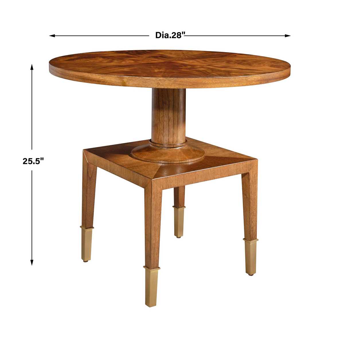 Put You On A Pedestal Side Table - Golden Brown