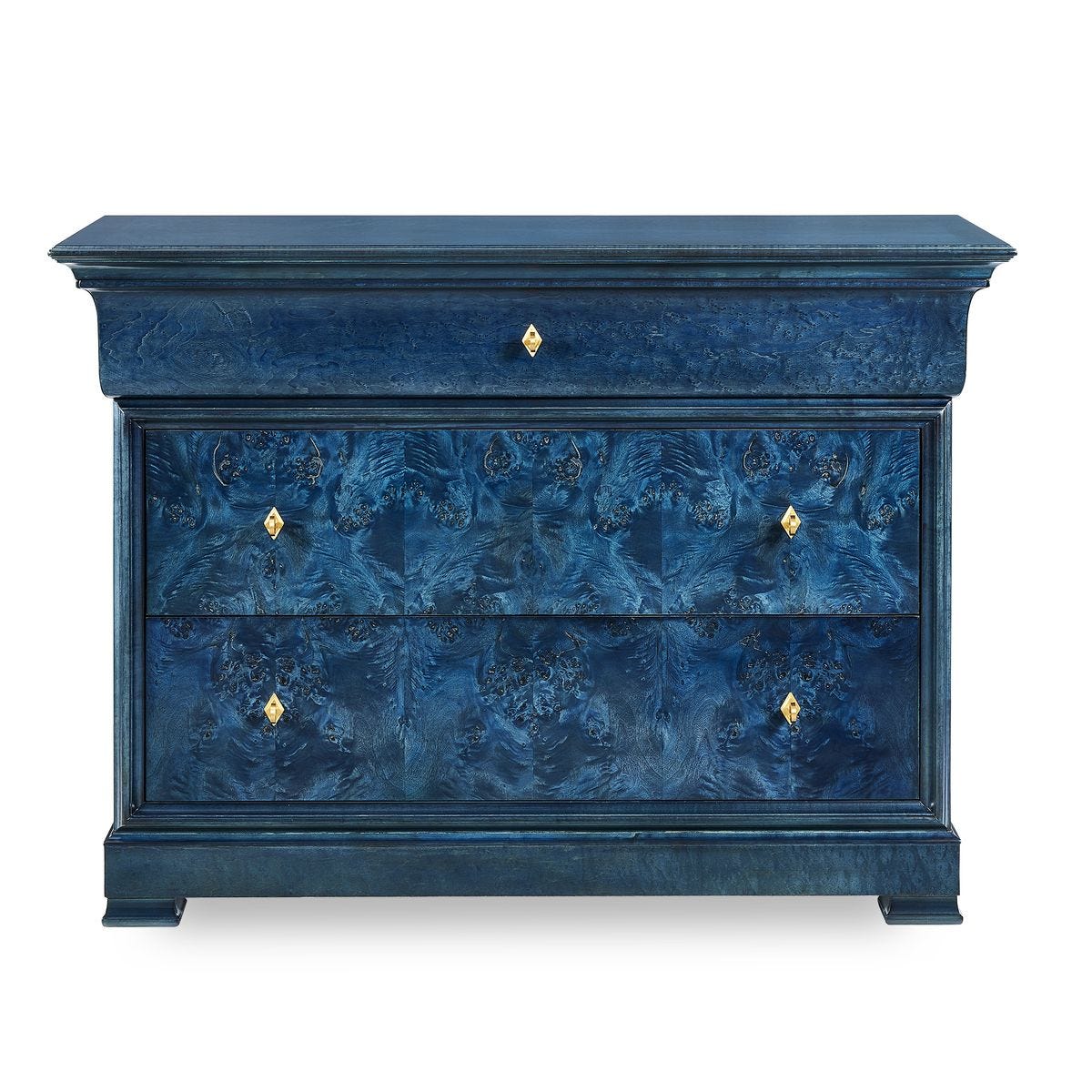 Louis Philippe 3 Drawer Chest - True Blue
