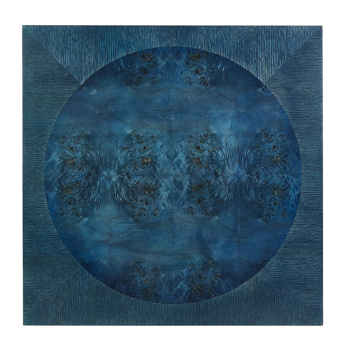 Marquetry Side Table - True Blue