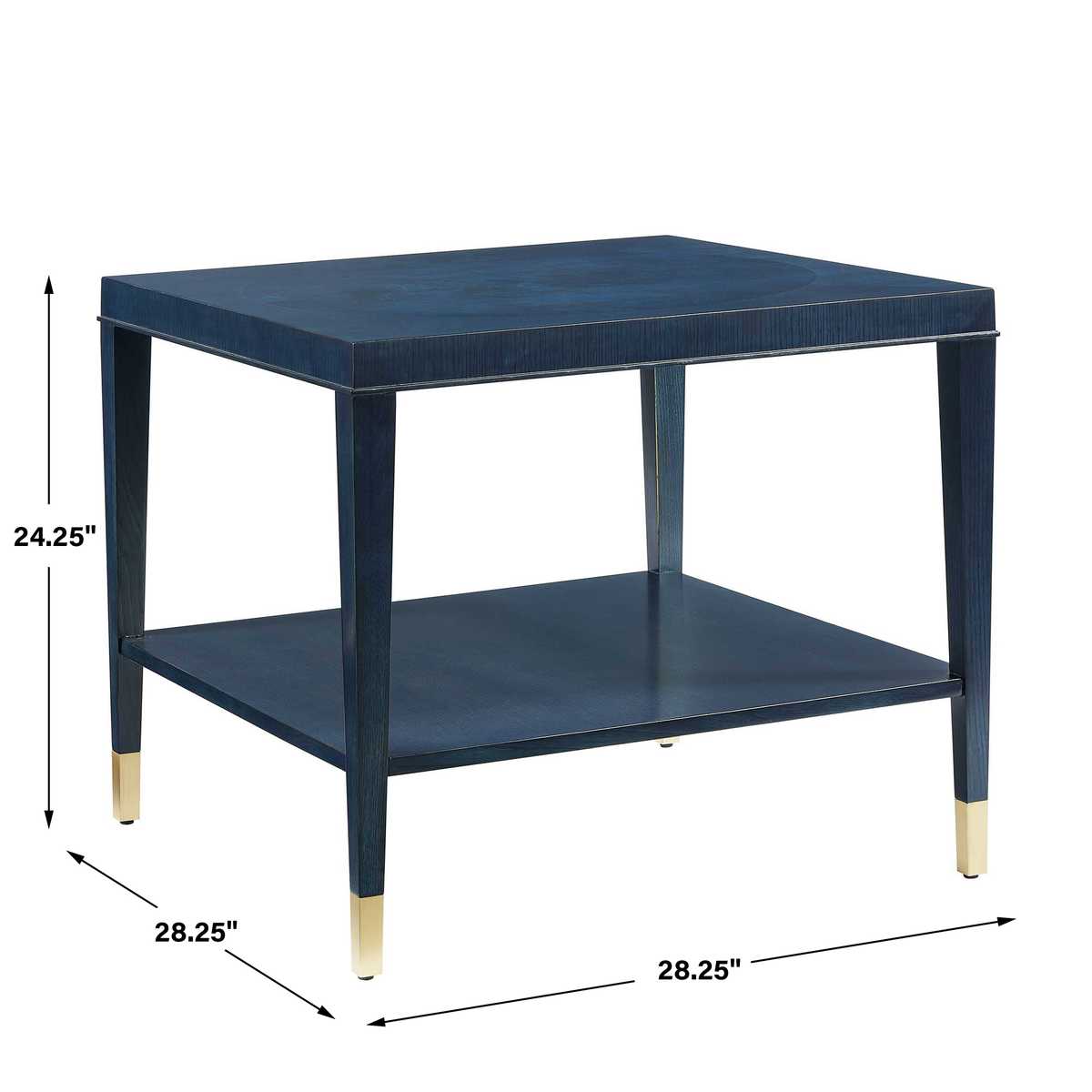 Marquetry Side Table - True Blue