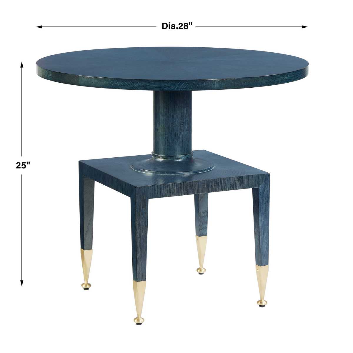 Put You On A Pedestal Side Table - True Blue