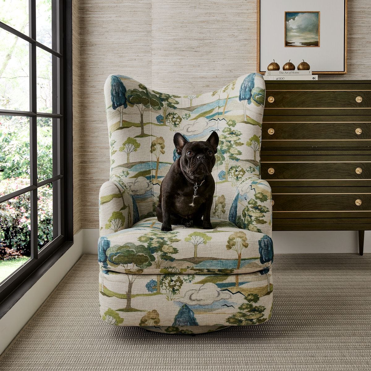Hot Wing Swivel Chair - Enchanted Meadow