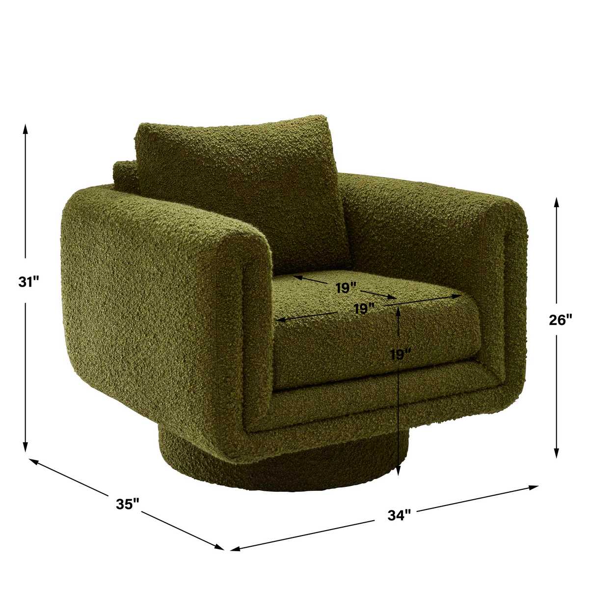 Loop Swivel Chair - Bumpy Ride Moss