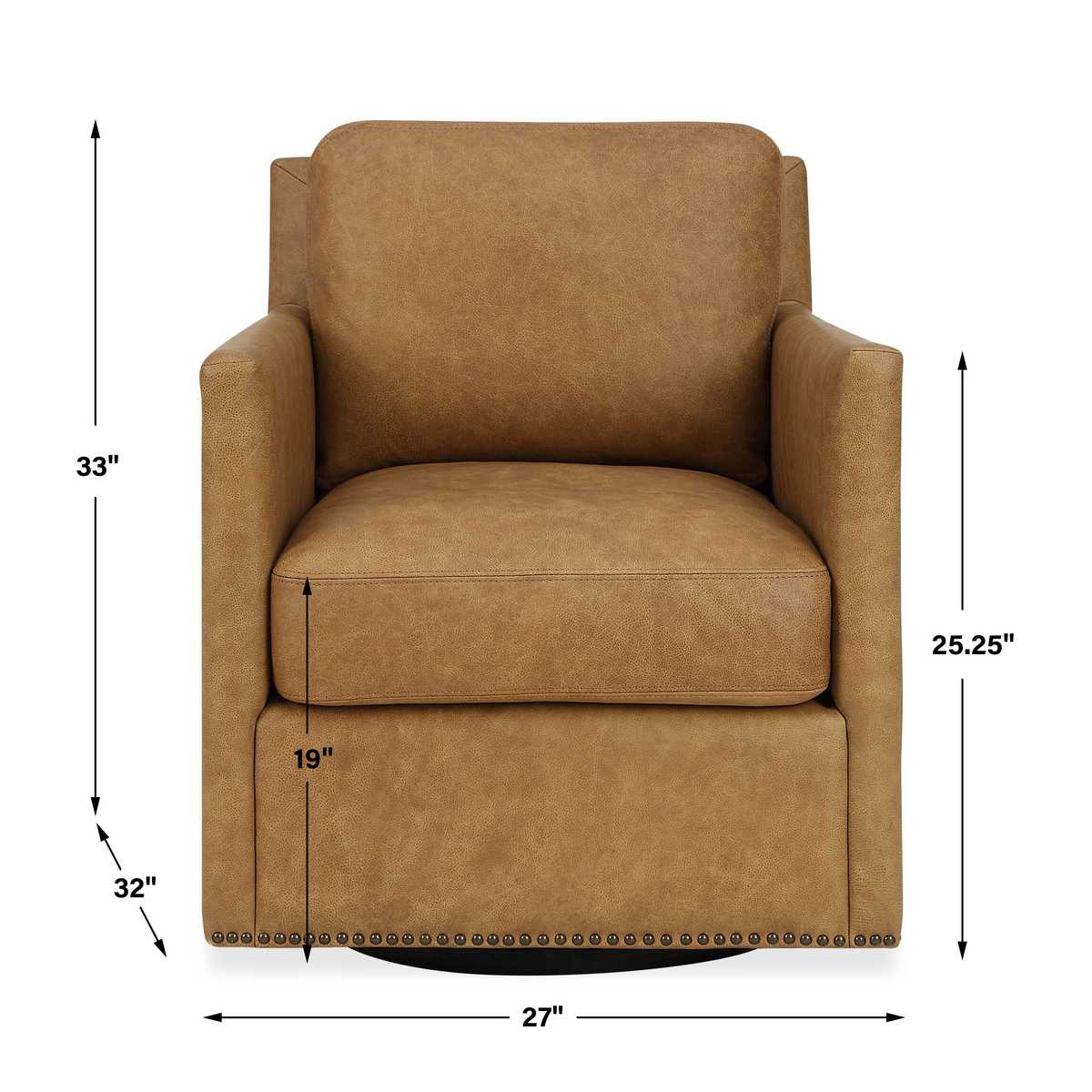 Roosevelt Swivel Chair - Toffee