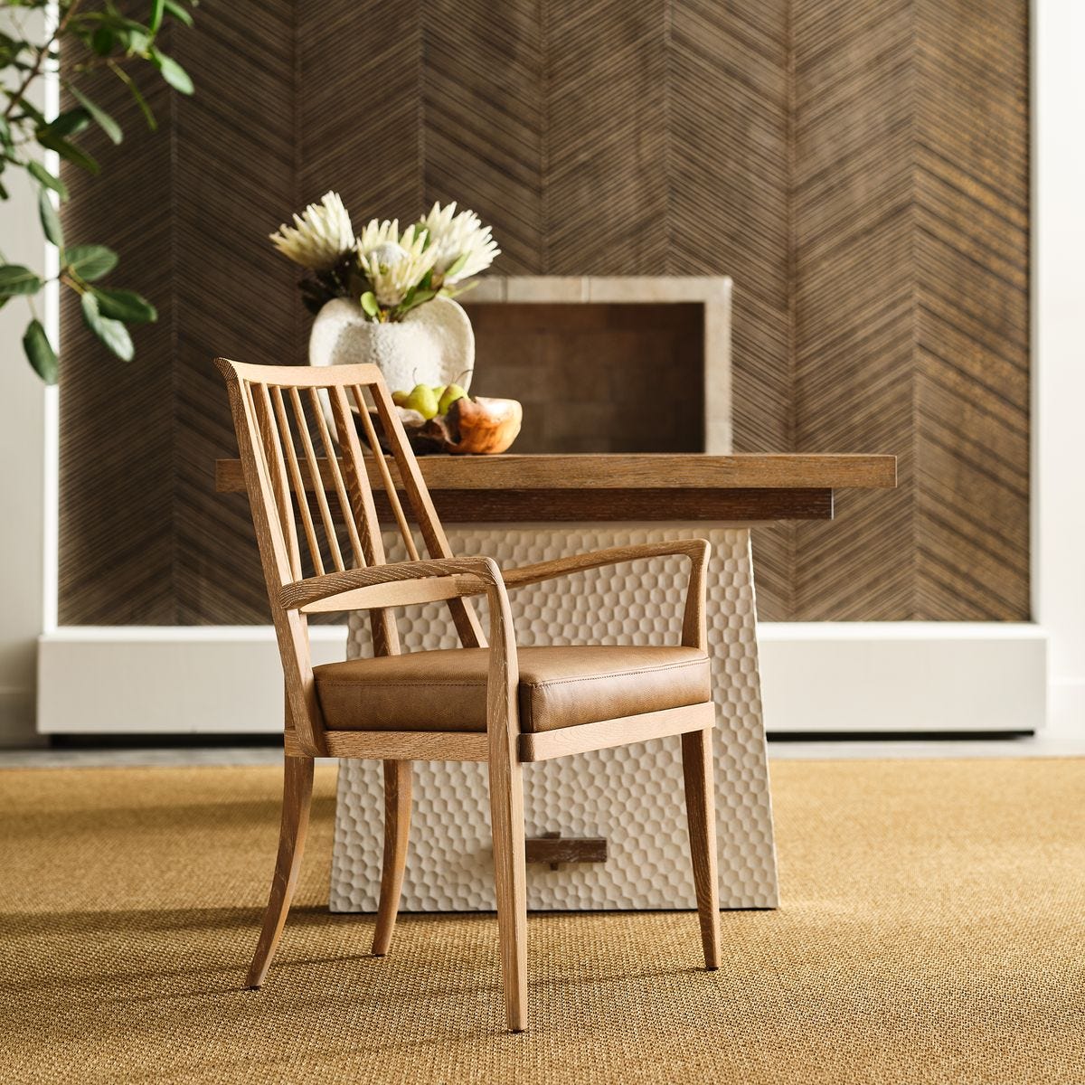Swan Dining Armchair - Toffee