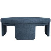 Give It A Rest Ottoman, Round - Lux Peacock