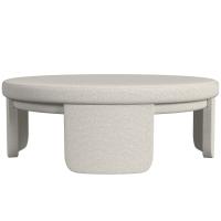 Give It A Rest Ottoman, Round - Field Snow