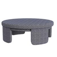 Give It A Rest Ottoman, Round - Lala Blue