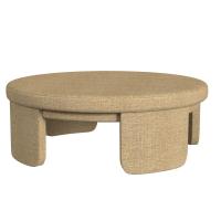 Give It A Rest Ottoman, Round - Quinoa Caramel