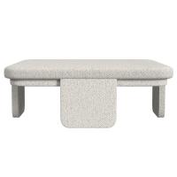 Give It A Rest Ottoman, Square - Cuddly Cream